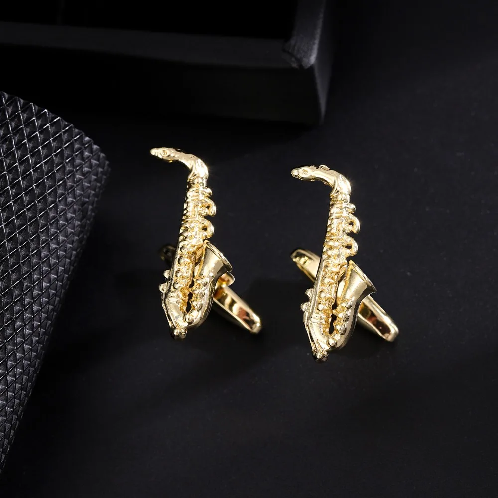 Gemelos de guitarra con clave de sol, notas musicales de tambor y saxofón, serie de instrumentos musicales Hip Hop Punk