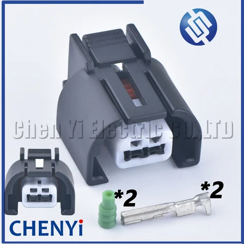 Válvula Solenoide de 2 pines para aire acondicionado de coche, enchufe de arnés de cables, Conector de bomba de refrigerador de compresor de aire para automóvil, MG644111, MG644111-5