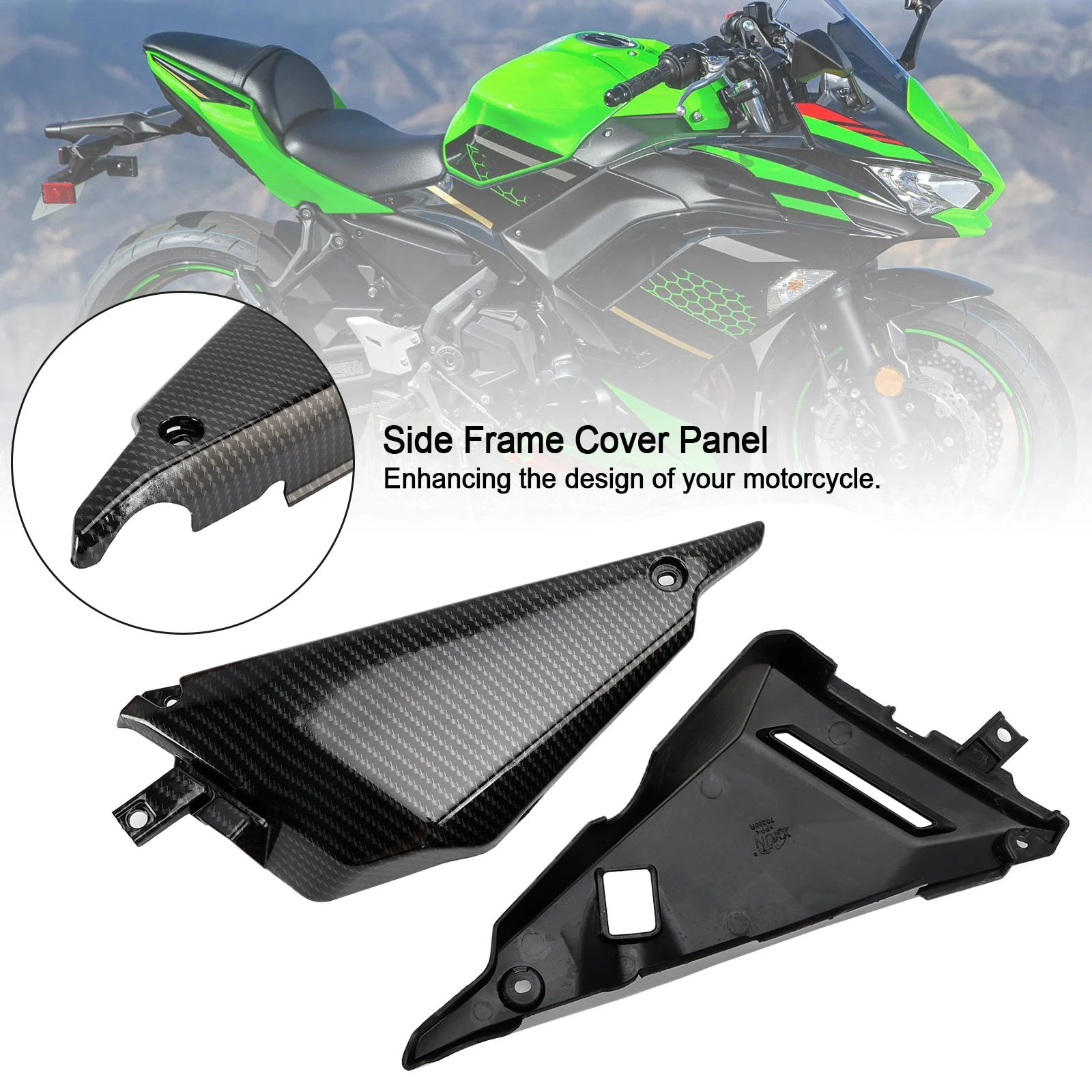 

Topteng Carbon Side Frame Cover Panel Fairing Cowl For Kawasaki Z650 Z Ninja 650 2017 2018 2019 2020 Motorcycle Accessories