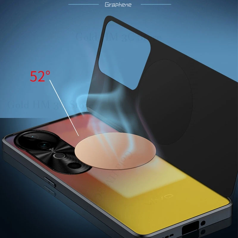 Cooling Heat Dissipation Magnetic Copper Case For vivo S19 Pro Heavy Duty Protection Cover For Vivo S17 S16E S15 S19 Pro Fundas