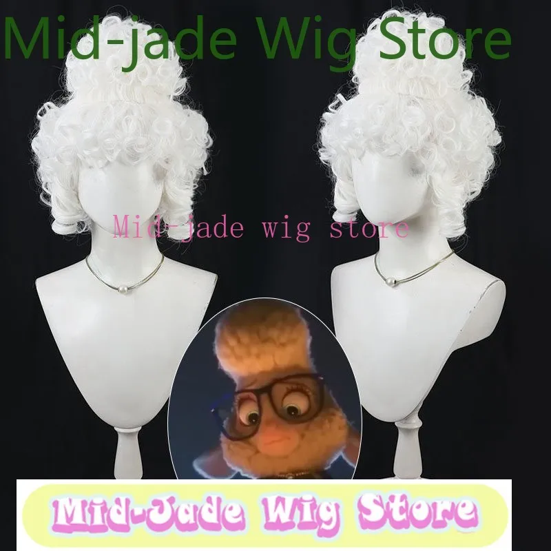 

Парик для косплея Vice Mayor of Zootopia Sheep, аниме-игра, синтетические волосы для ролевых игр, костюмы для Хэллоуина, реквизит, парики для косплея