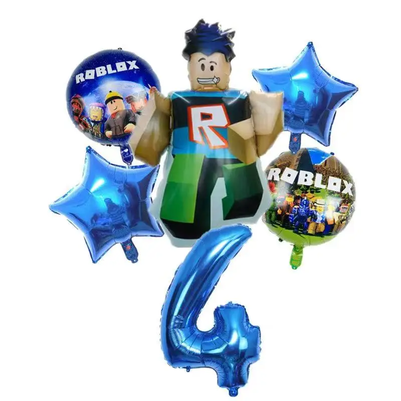 Roblox Balloon Game Cartoon Birthday Balloon Party Decoration Baby Shower Set Room Children's Gifts Christmas Party