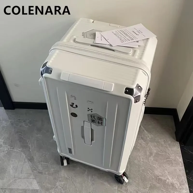 COLENARA High-quality Suitcase Large-capacity ABS + PC Trolley Case Family Travel Essentials Women's with Wheels Rolling Luggage