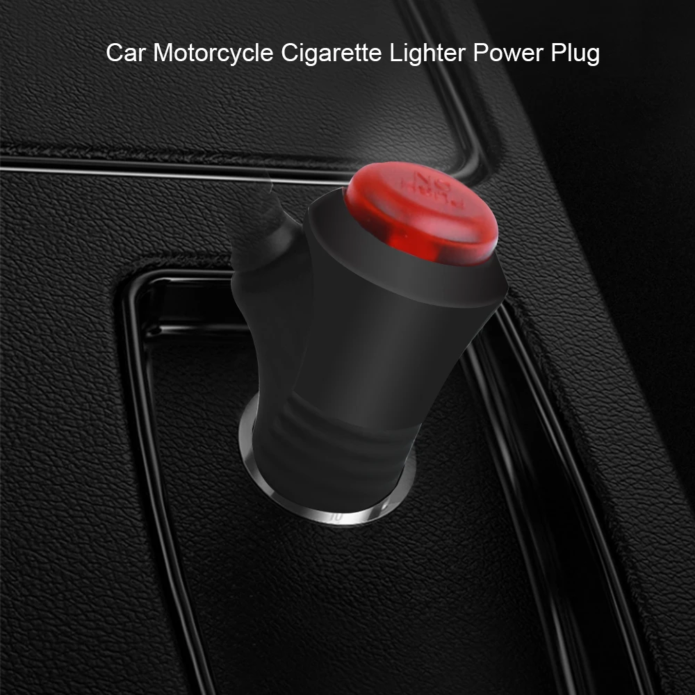 12V 24V Car Cigarette Lighter Socket Splitter Plug Connector Power Adapter On Off Switch Universal Charger Power Adapter