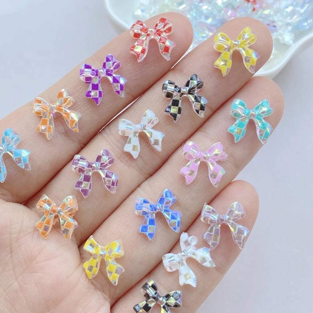 50 Stücke Mixed Nail art Harz Bunte Fliege Serie Charms Strass DIY Handwerk Für Nagel 3D Dekorationen Schmuck