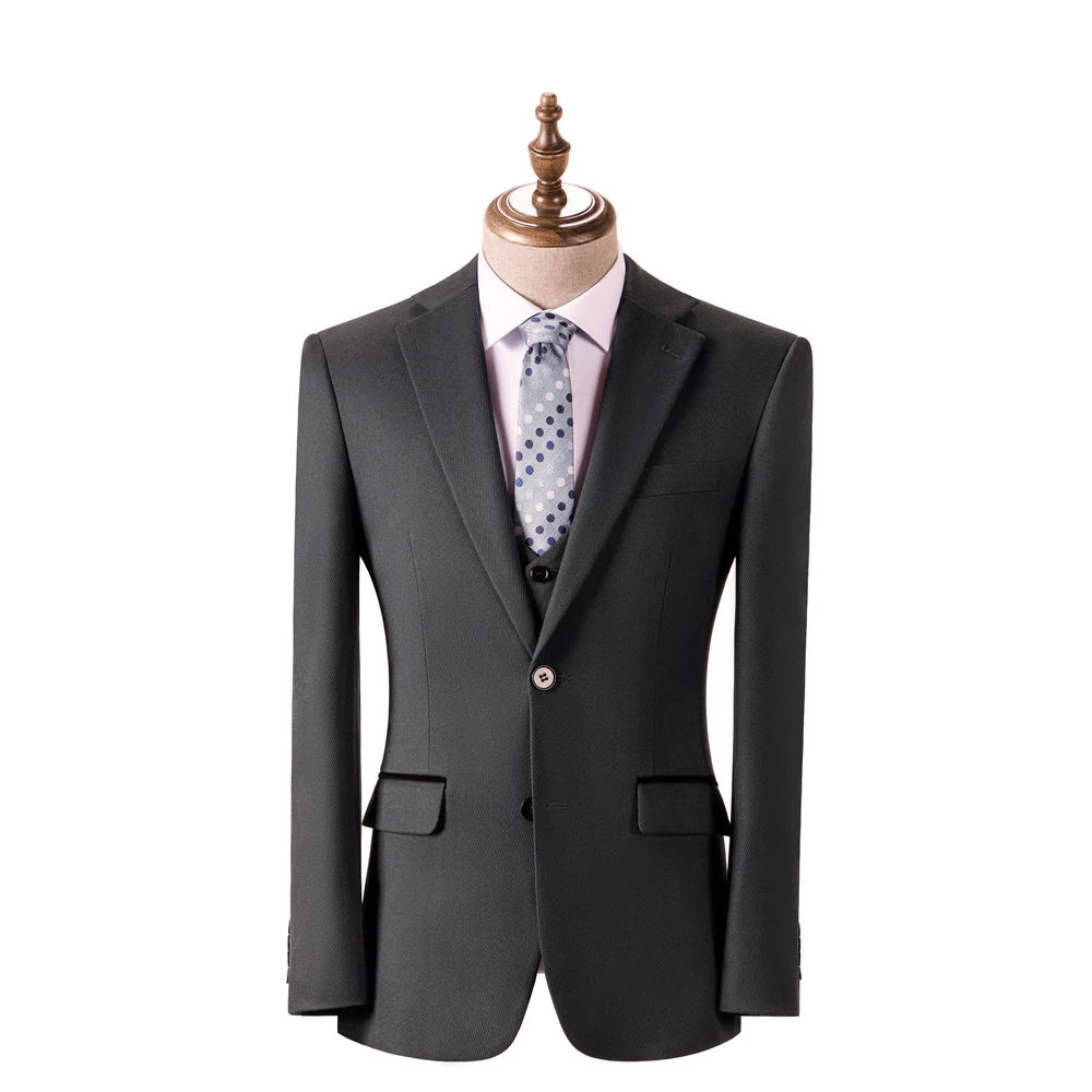 

Design Men Suits Set 3 Piece Black Male Suit Causal Office Formal Slim Daily Smart Single Breasted Notch LapelWedding Tuxedo