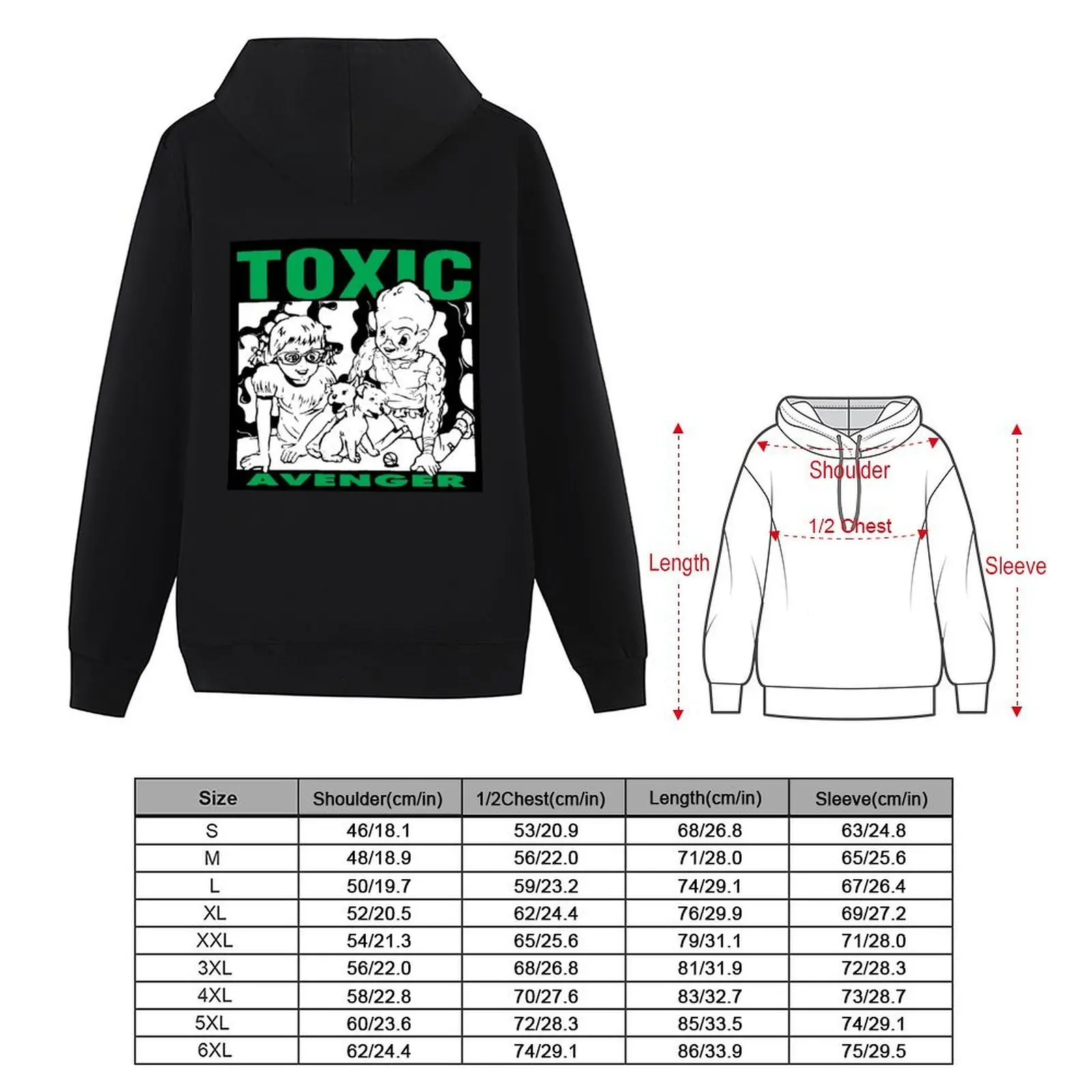تي شيرت رجالي بقلنسوة من Melvin the Toxic Avenger، ملابس أنيمي للرجال، قميص بقلنسوة للرجال