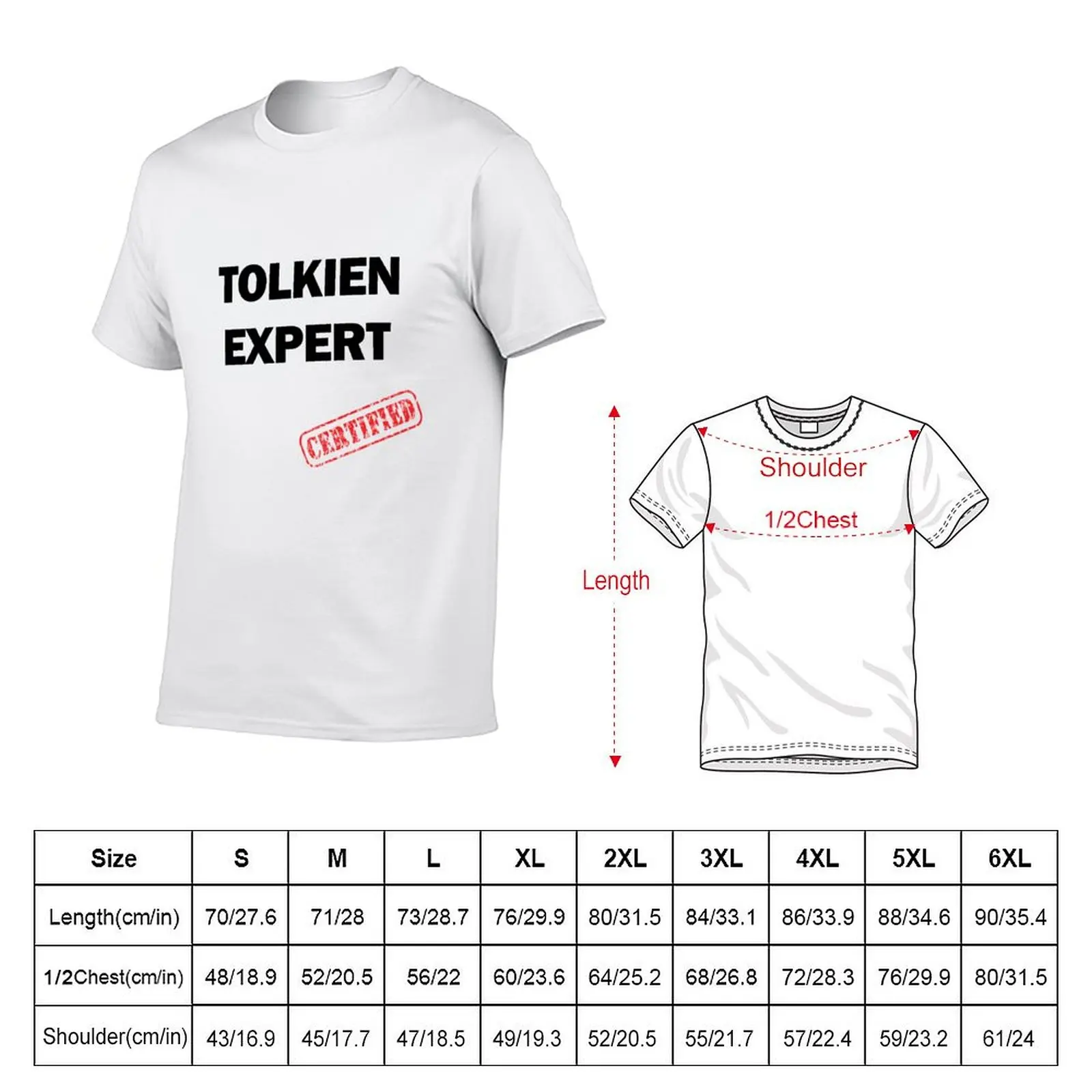 認定トールキン専門家 Tシャツ プリント入り Tシャツ 男性用 Tシャツ 男性用 100% コットン Tシャツ