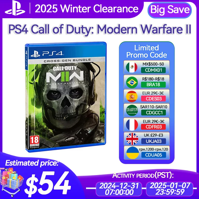 Sony PlayStation 4 PS4 Call of Duty: Modern Warfare 2 for Platform PlayStation4 PS4 PlayStation5 PS5 CD-version Game Consoles