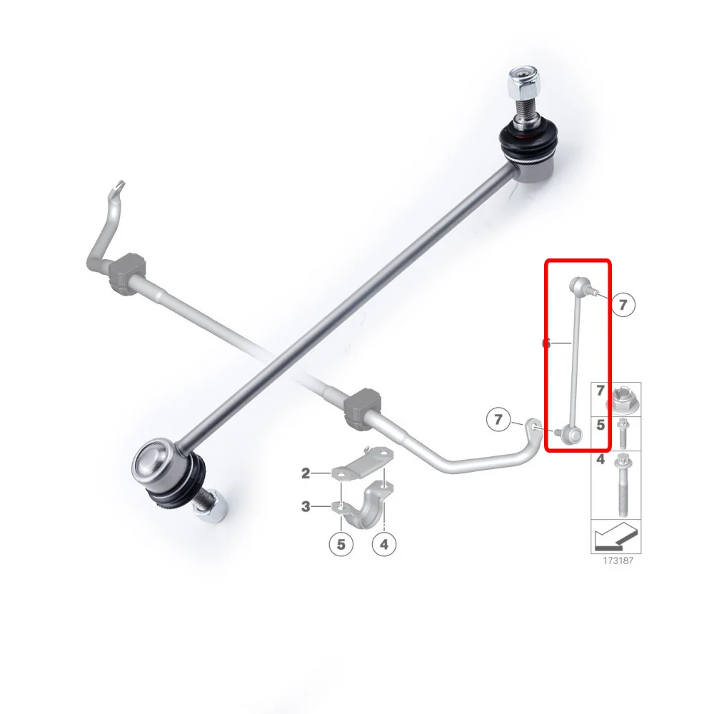 

Front Stabilizer Link L/R for BMW 5 F10 F11 GT F07 BMW6 F06 F12 F13 BMW7 F01 F02 31356777319 Sway Bar Link