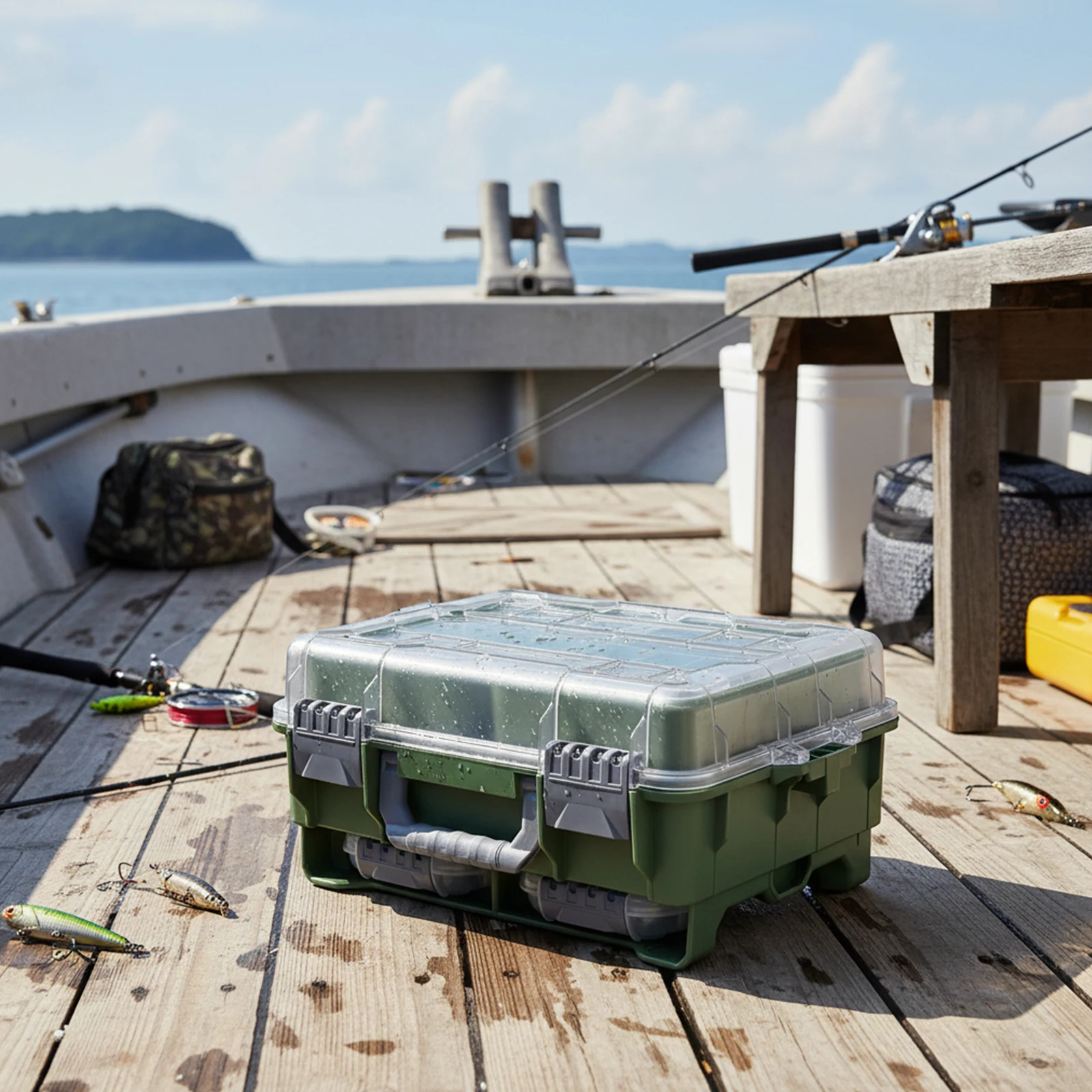 

Универсальный рыболовный ящик для снастей с выдвижным внутренним отделением для подарков рыболовам (зеленый)