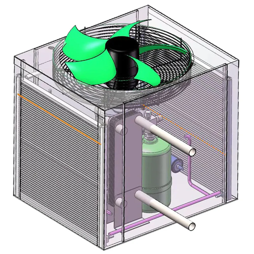 10~24KW microchannel condenser assembly matched with various oil temperature machines and mold temperature machines