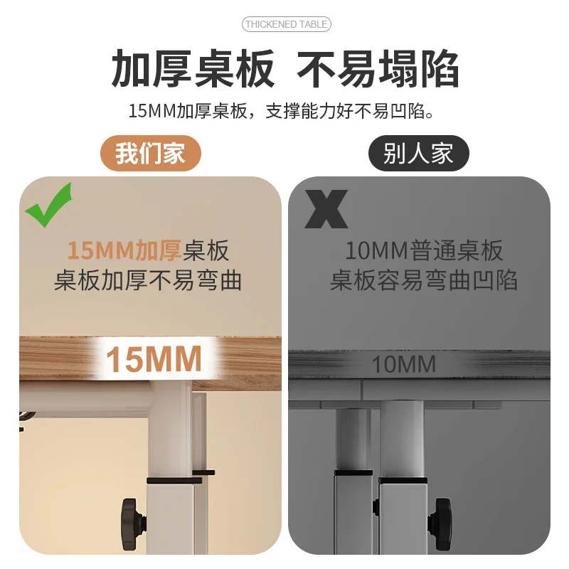 Simple Desk Stand-Up Lifting Desk Laptop Desktop Workbench Movable Folding Small Desk