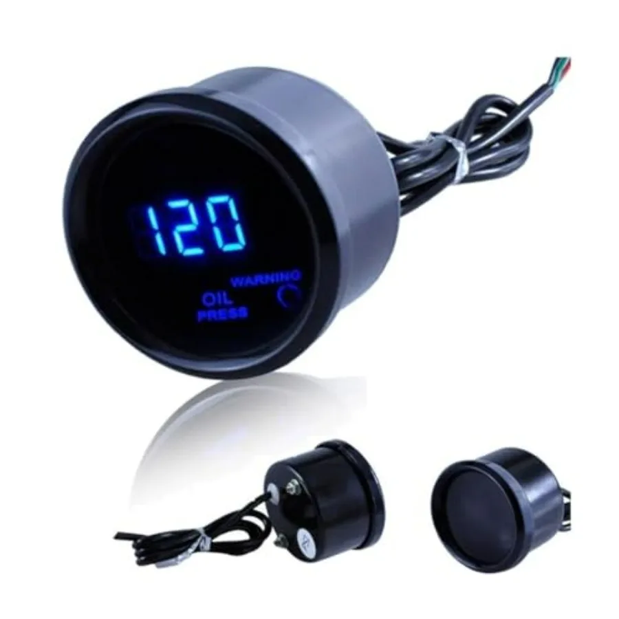 

2" 52 mm Digital Blue 120 Psi Oil Pressure Gauge with Sensor Air Compressor-Emblem 901-82781