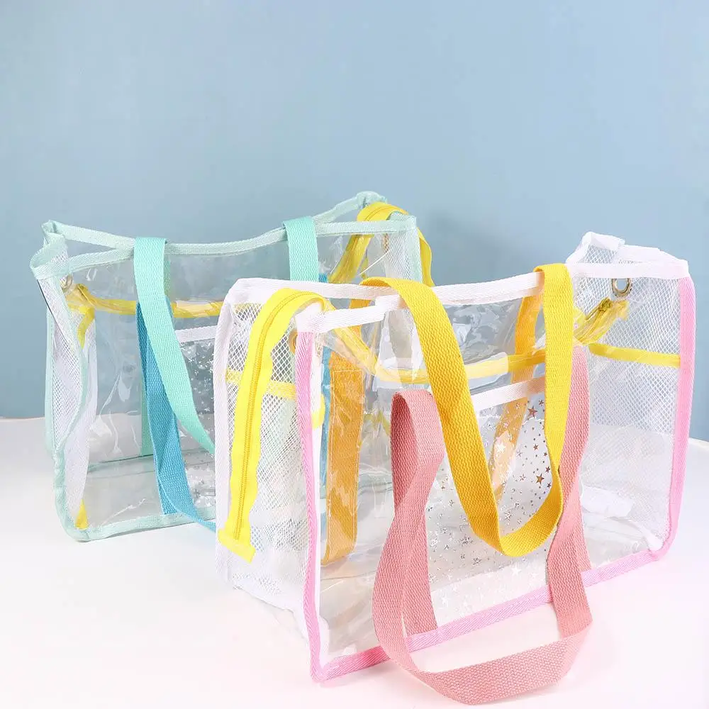

Fitness Bag Shoulder Pouch Beach Bag Tote Bag Summer Women Handbags PVC Transparent Bag Storage Bag Single Shoulder Bag