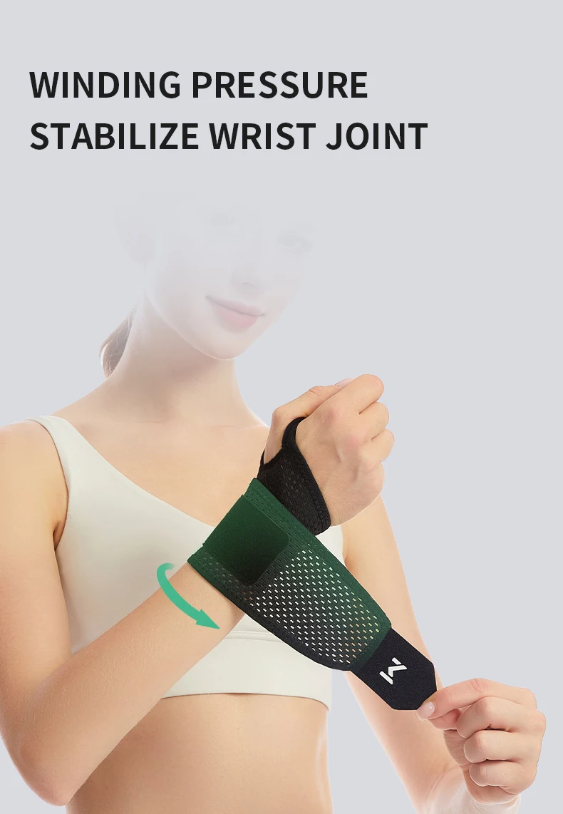 1pc Einstellbare Handgelenk Strap Sport Handgelenk Unterstützung Klammer Schwarz Gewichtheben Armband Für Männer & Frauen Badminton Tennis Gym – Detail 3