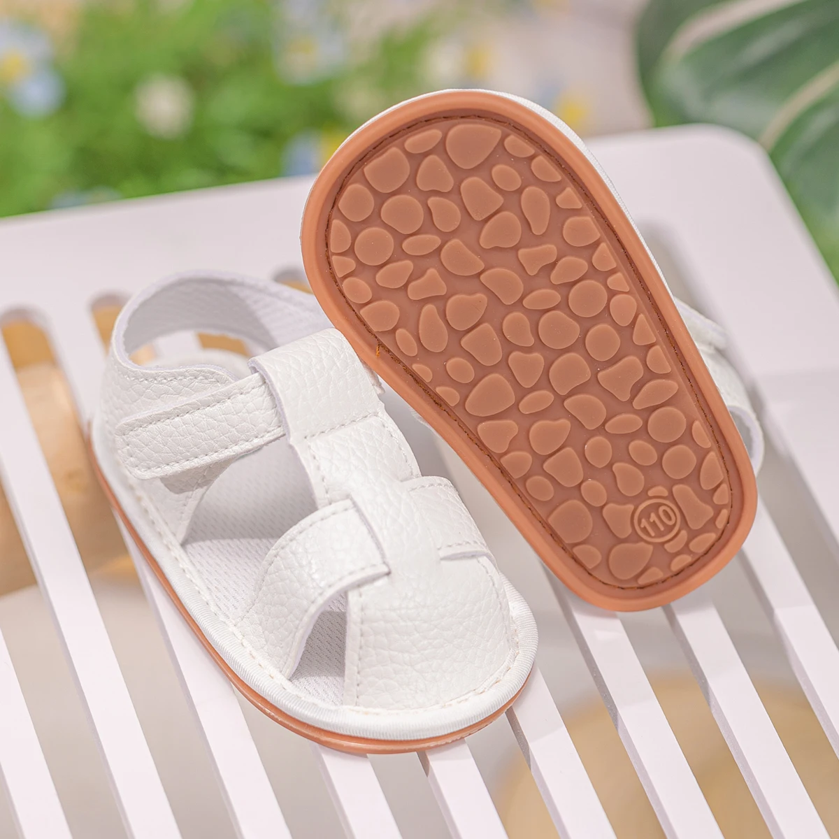KIDSUN Newborn Summer Baby Sandals Rubber Sole Non-Slip Walking Baby Boy Girl Beach Shoes
