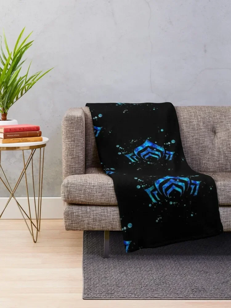 Warframe Logo Watercolor Throw Blanket Flannels Hair Blankets