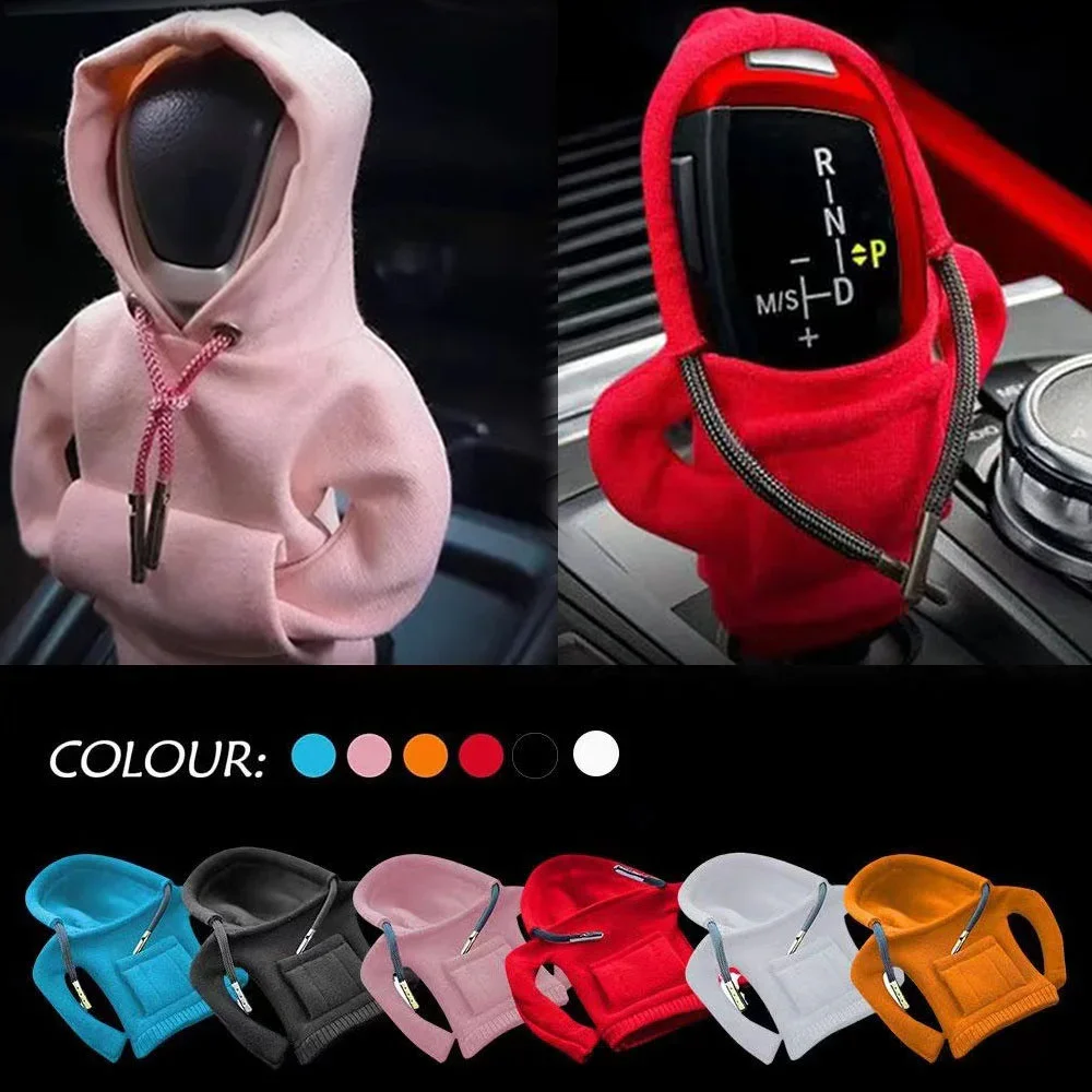 1 PCS Manual Automatic Car Hoodies Car Shift Knob Cover  Fashion Handle Gear Lever Decorative Cover Auto Interior Accessories