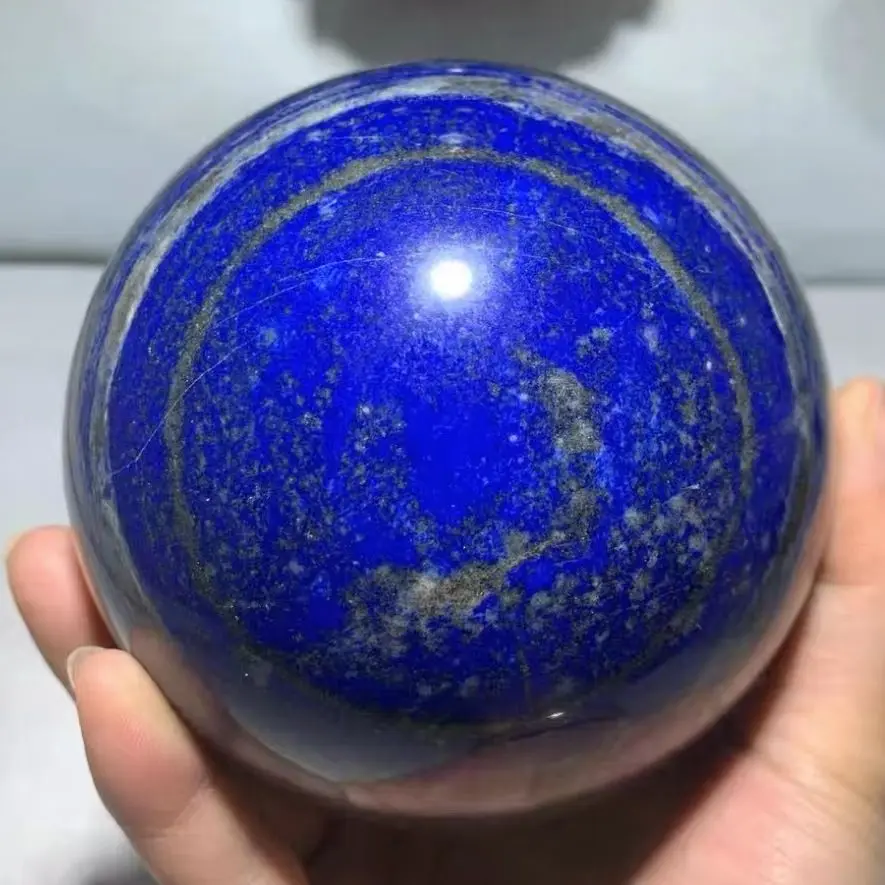 

Natural Sapphire Crystal Ball，Lapis Lazuli Ball Ore Original Stone Healing Energy Gem Home Decoration Crafts