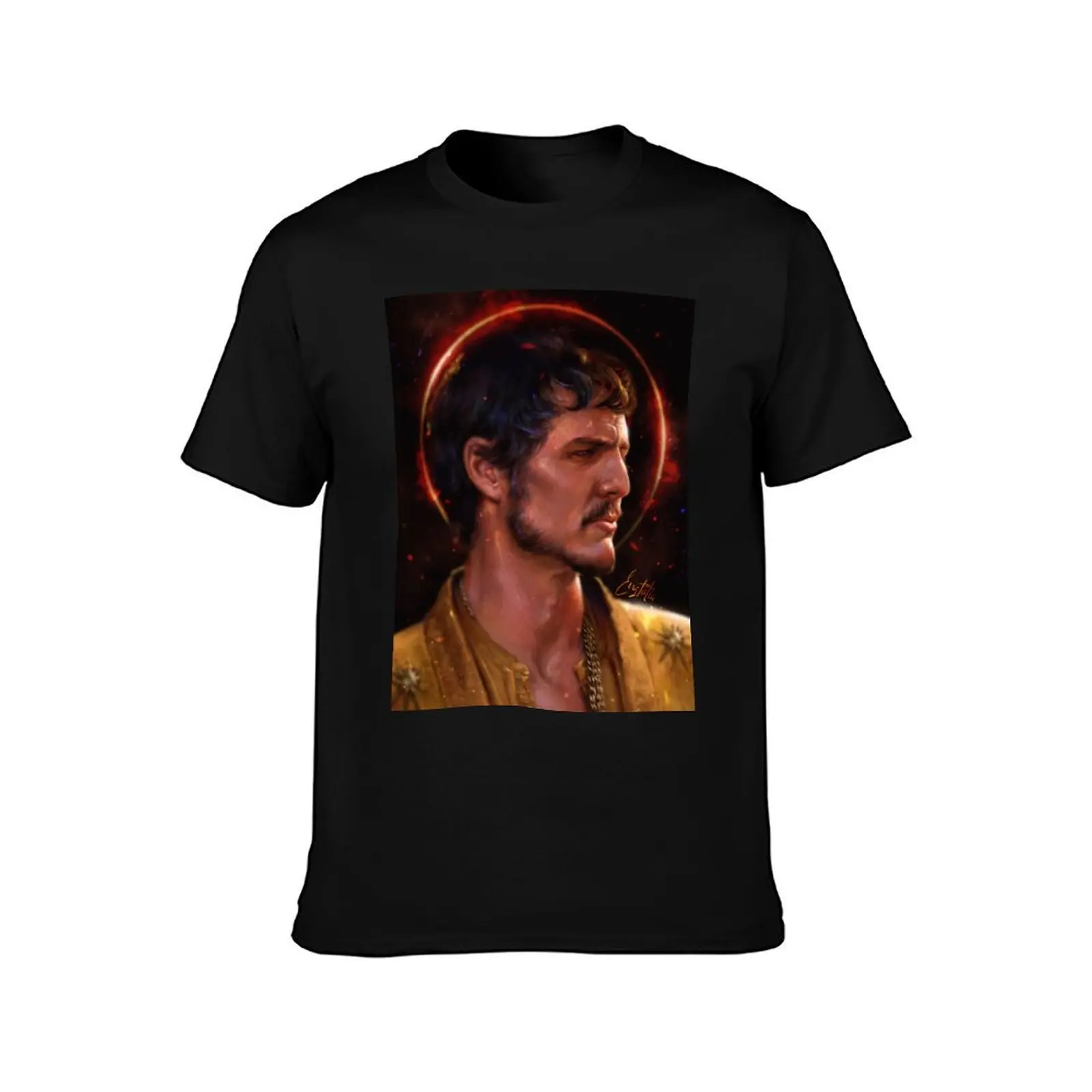 Golden flames T-Shirt Art Pattern Printed Casual Top