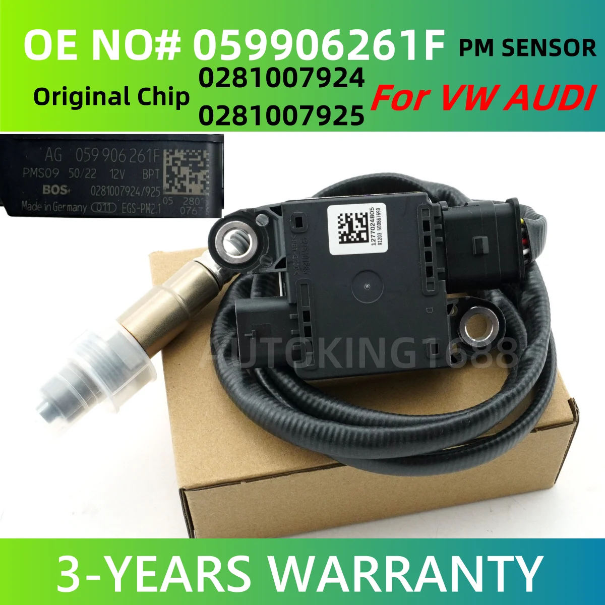 

Particulate Matter PM Sensor 059906261F 0281007924 0281007925 for Audi Q5 2014-16 Q7 2017-