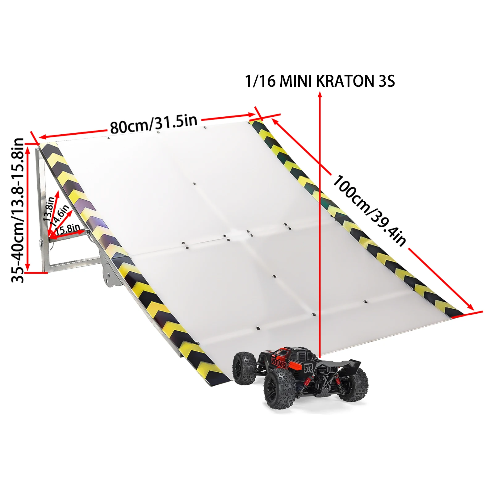 TCRC RC Car Ramp Adjustable Jump Slope Takeoff Board Stunt Playset
