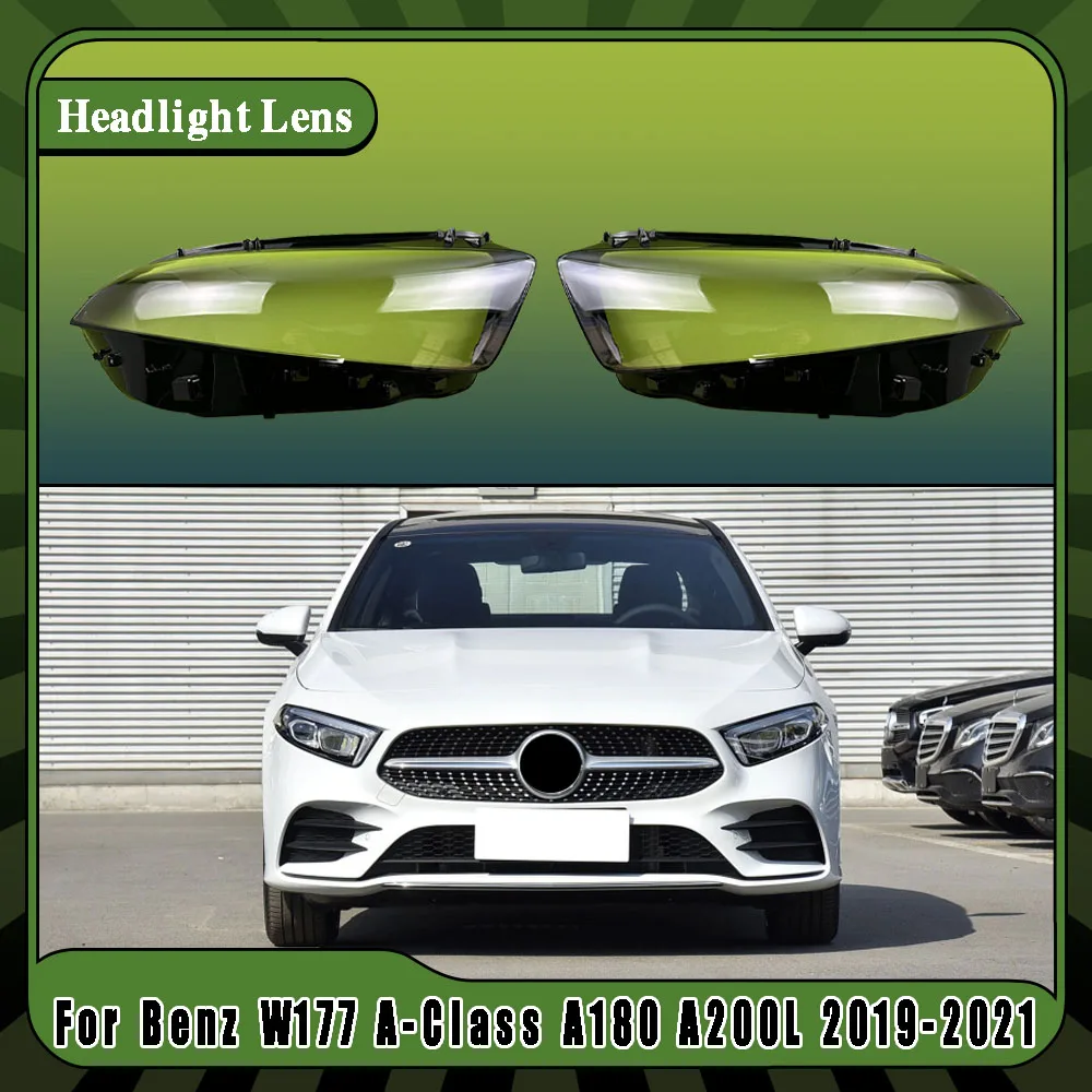 

For Benz W177 A-Class A180 A200L 2019-2021 Left Right Car Headlight Light Lens Clear Covers Headlight Lamp Cover Lampshade Shell