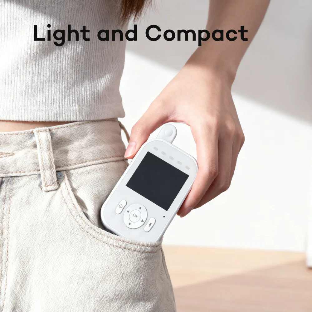 2.8 Inch Wireless Baby Monitor with 720P HD Night Vision Temperature Monitoring & Two-Way Audio 1500mah Nanny Security Cam BM202