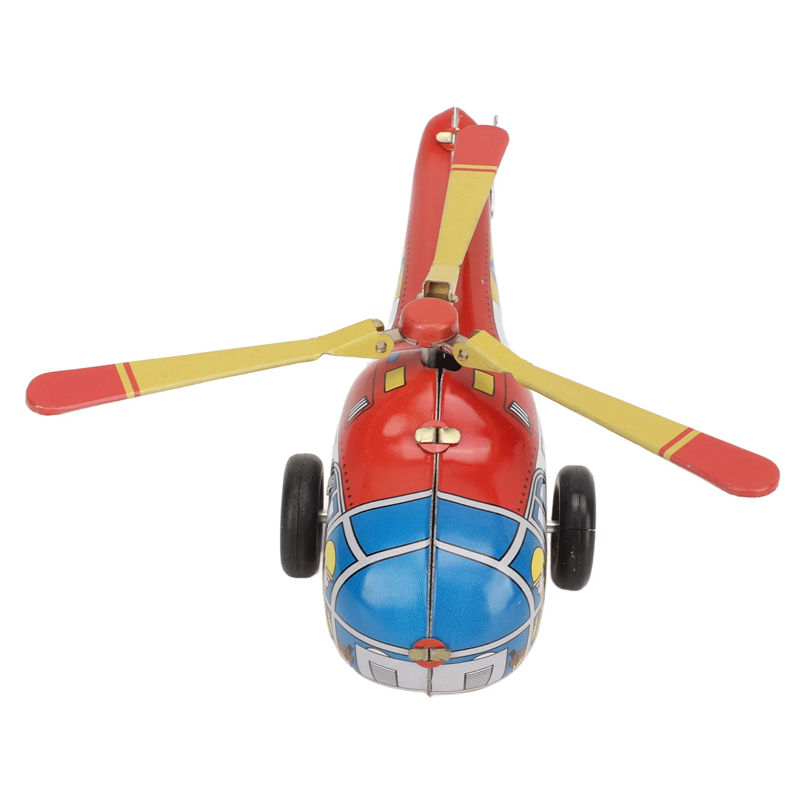 ZK30 Helicopter Clockwork Toy Metal Iron Vintage Winding Clockwork Plane Toy Wind Up Toy for Kids Children