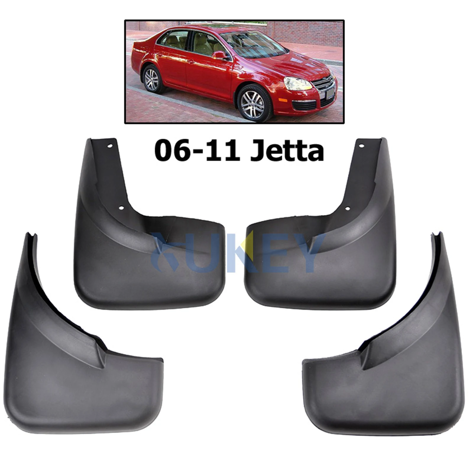 Set Molded Mudguards For VW Jetta 5 Mk5 Bora Vento GLI 2006 - 2011 Front Rear Fender Mud Flaps Splash Guard 2007 2008 2009 2010