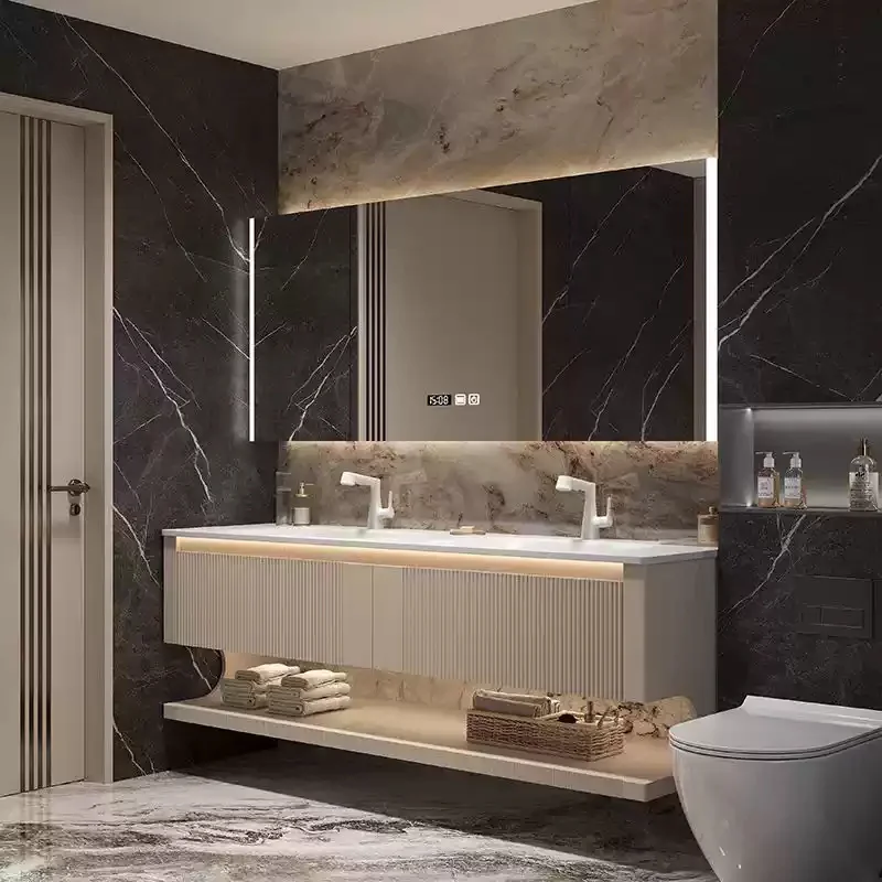

Modern design floating vanity stylish waterproof bathroom cabinet