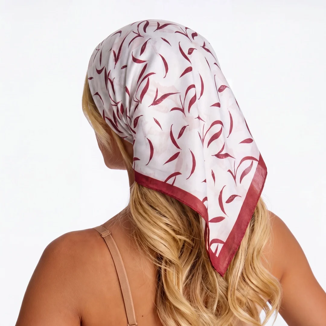 

Scarf Square Print Handkerchief Hijab Bandana Silk Scarves Woman Headscarf Luxury Fashion Wraps Shawl Neckerchief Turban