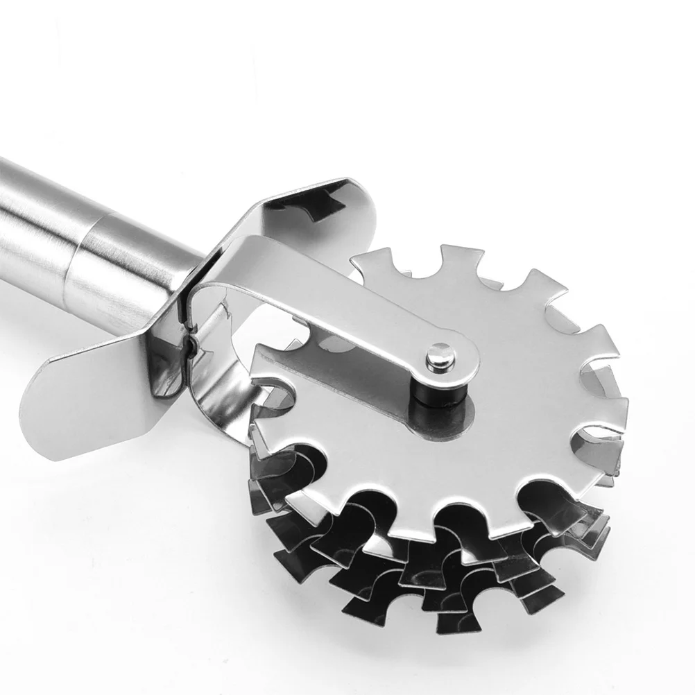 

2pcs Stainless Steel 5-Wheel Rolling Meat Tenderizer Long Handle Anti-Slip Grip For Steak Chicken Pork Beef Lamb Kitchen Tool