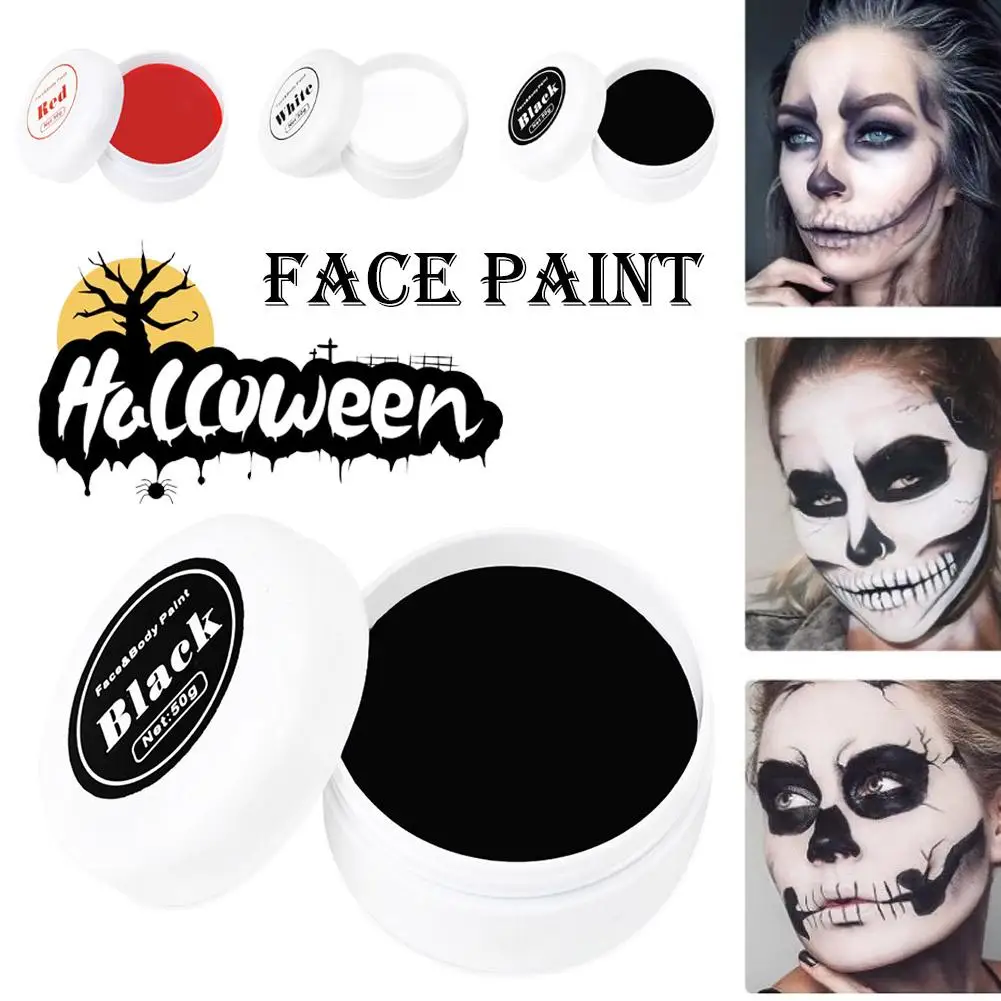 1set Professionelle Halloween Make-Up Kit Gesicht Körper Malen Weiß Schwarz Rot Spezialeffekte Weihnachten Cosplay Party