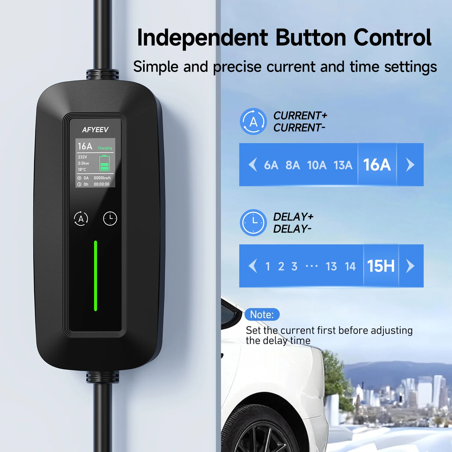 AFYEEV 16A المحمولة Type2 IEC62196-2 شاحن سيارات كهربائية 3600 واط Type1 SAE J1772 شاحن سيارة كهربائية GB/T EVSE كابل شحن صندوق الحائط #3