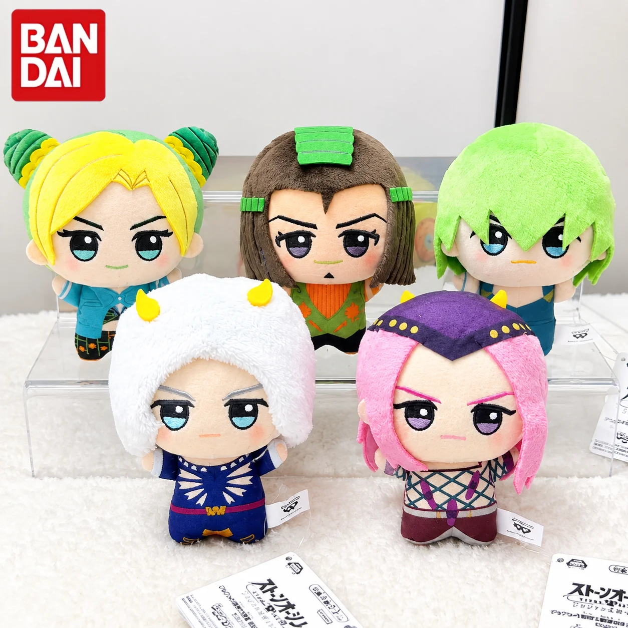 Banpresto Jojos Bizarre Adventure Stone Ocean Plush Toy Jolyne Cujoh Weather Report Soft Stuffed Doll Collectible Anime Display