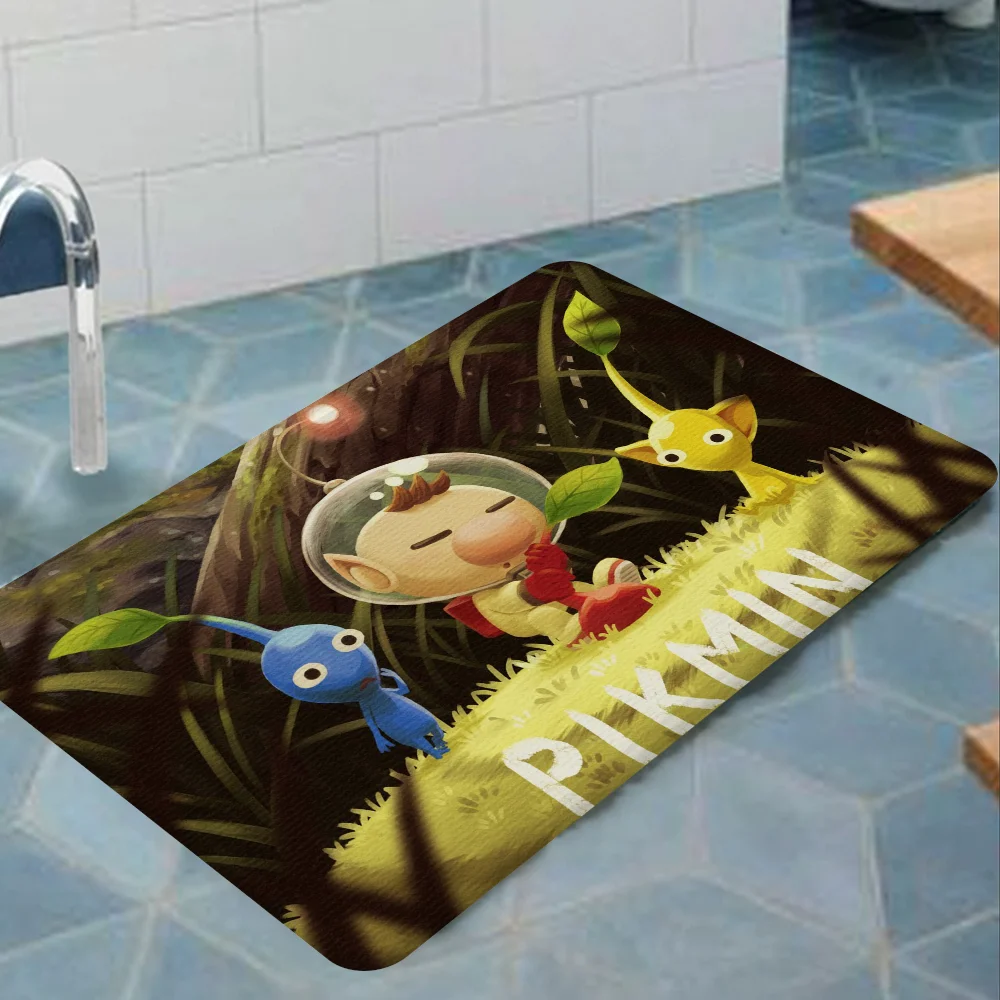 Pikmin Hallway Carpet Non-Slip Laundry Room Mat Laundry Decor Balcony Child Living Room Bedside Area Rugs