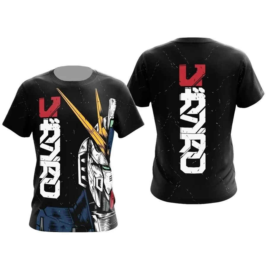 Gundam RX-78-2 Earth Federation 3D Quick Dry T-Shirt for Men Women Kids Sports Anime Tee Summer Outdoor Fashion Streetwear