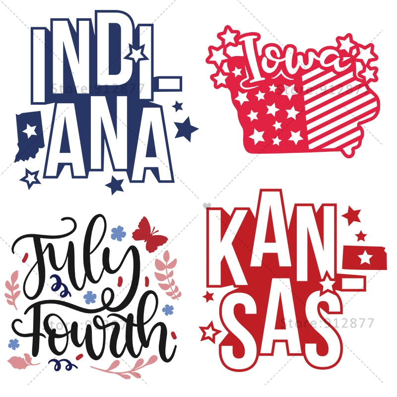 Ready to Press on Garment Keep Calm And Love America July Fourth Iowa Missouri Arkansas Indiana Iowa Kentucky Illinois DIY