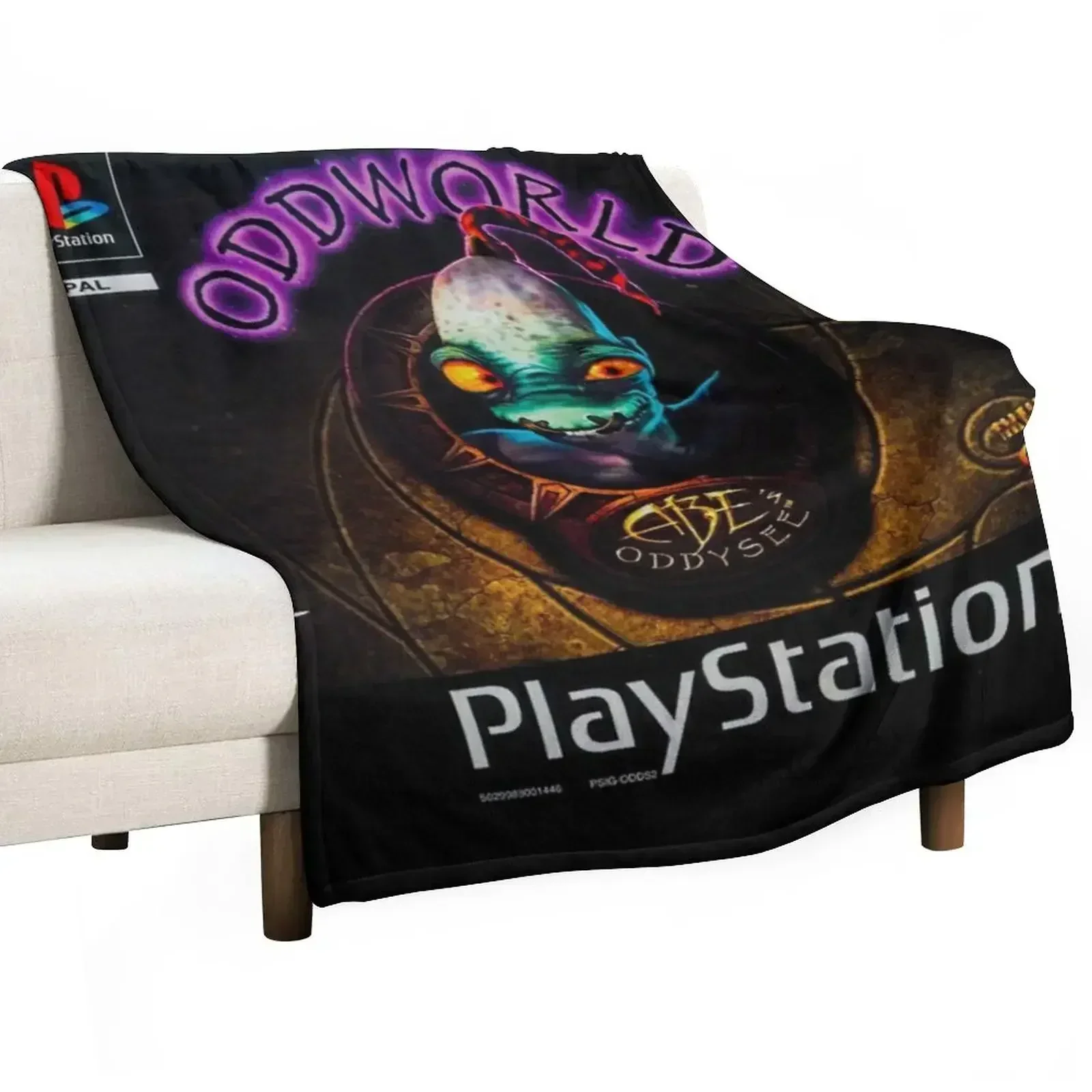 PS1 Oddworld Videogame Throw Blanket Designers Custom Luxury St Luxury Designer Blankets