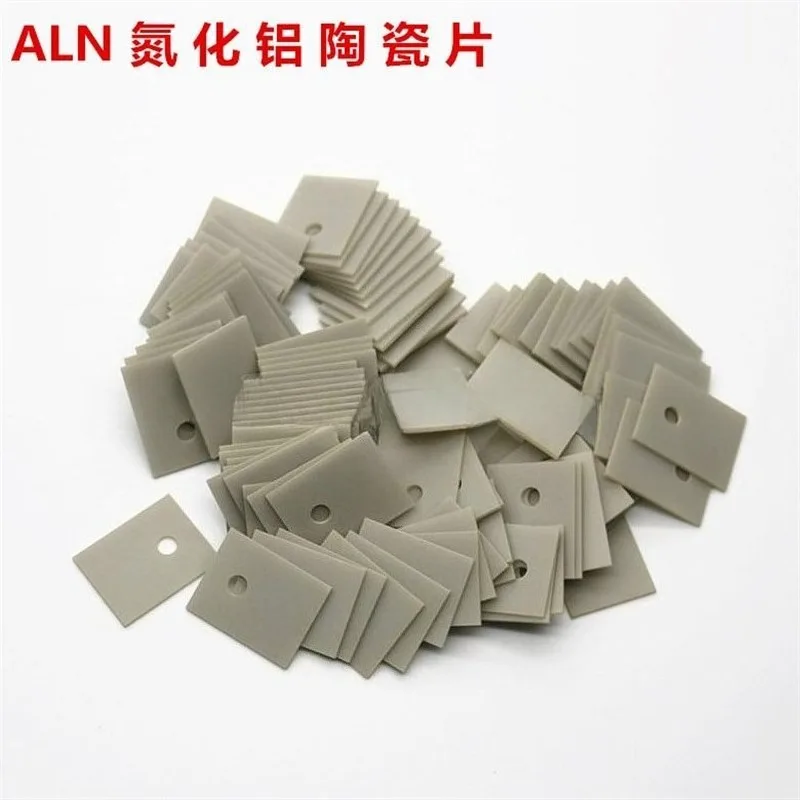 50pcs Aluminum Nitride Ceramic Sheet ALN Tablets High Thermal Conductivity Insulating Sheet 0.6mm 1mm