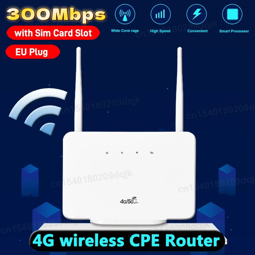 

Модем маршрутизатора 4G LTE CPE, 300 Мбит/с, Wi-Fi-маршрутизатор, внешняя антенна со слотом для SIM-карты, вилка европейского стандарта для домашних путешествий, работы