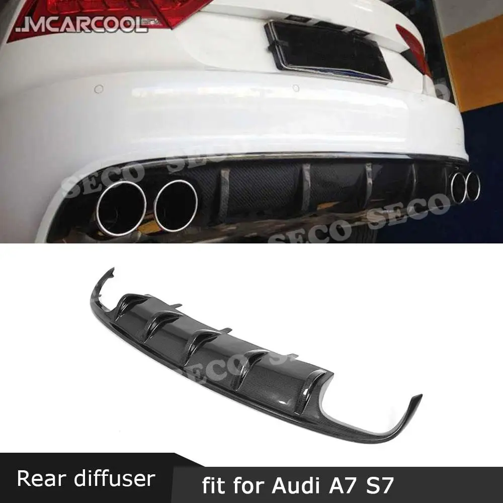 

Carbon Fiber Material Rear Bumper Lip Diffuser For Audi A7 S7 Sline Sport 2012 2013 2014 2015 2016 2017 2018 Car Decoration