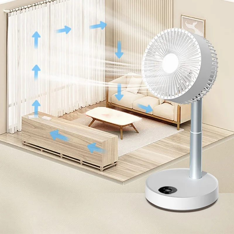 Электрический настольный складной выдвижной вентилятор, бытовой настольный USB-бесшумный настольный вентилятор с циркуляцией воздуха, электрический вентилятор
