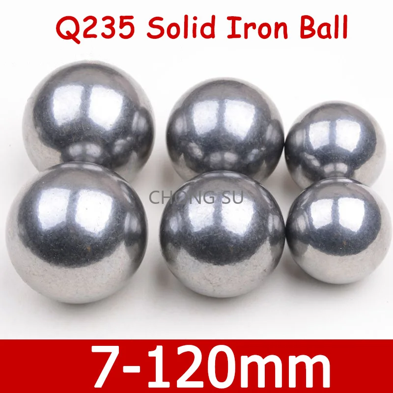 

Full-size 1-50pcs 7-120mm Solid Iron Ball Q235 Carbon Steel High Quality Smooth Iron Bead 7/8/9/10/11/12/12.7/14/15/16/17-70mm