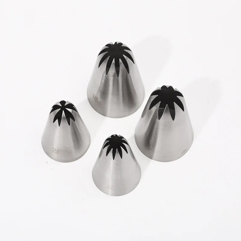 #1G 1C 2F 2C Icing Piping Nozzles For Decorating Cake Cookie Cupcake Piping Nozzle Stainless Steel Pastry Tips Baking Tools