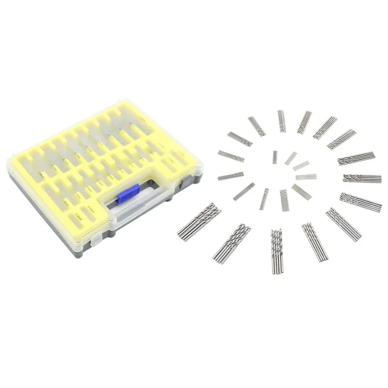 

Small-sized precision micro drill bit set with storage box, 150 pieces, 0.4-3.2mm mini Fried Dough Twists drill bit set