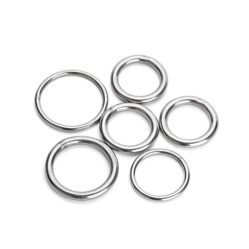 M3 M4 M5 الثقيلة ملحومة حلقات مستديرة الملحومة الصلبة يا الدائري 304 الفولاذ المقاوم للصدأ لقارب أرجوحة اليوغا حلقة معلقة #6