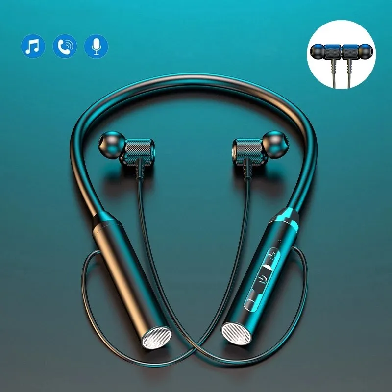 

Wireless Headphones Bluetooth Neckband Magnetic Earphones Music Sport Running Earbuds Waterproof Bluetooth 5.0 Headset With Mic